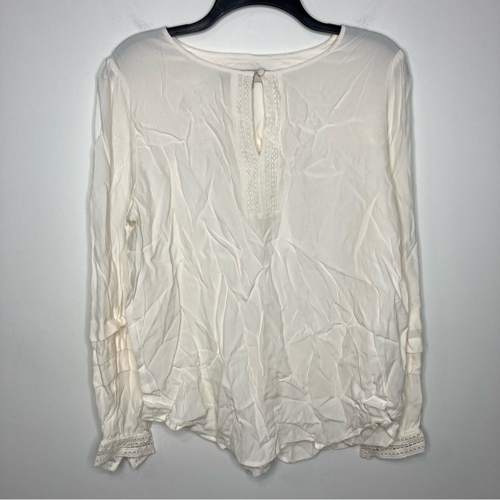 Loft ivory blouse size large‎